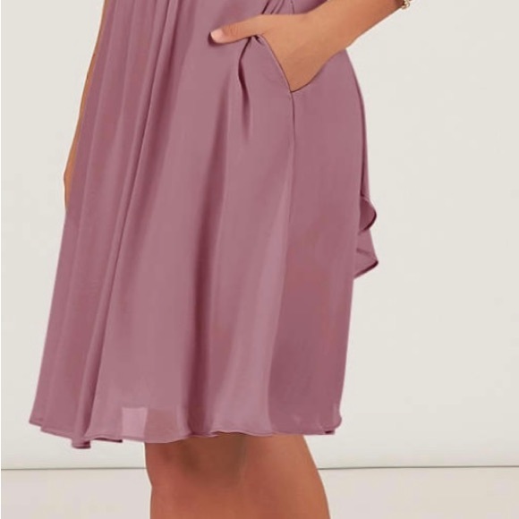 Azazie Kayla mid length bridesmaids formal dress Size A12- with pockets - Picture 14 of 15